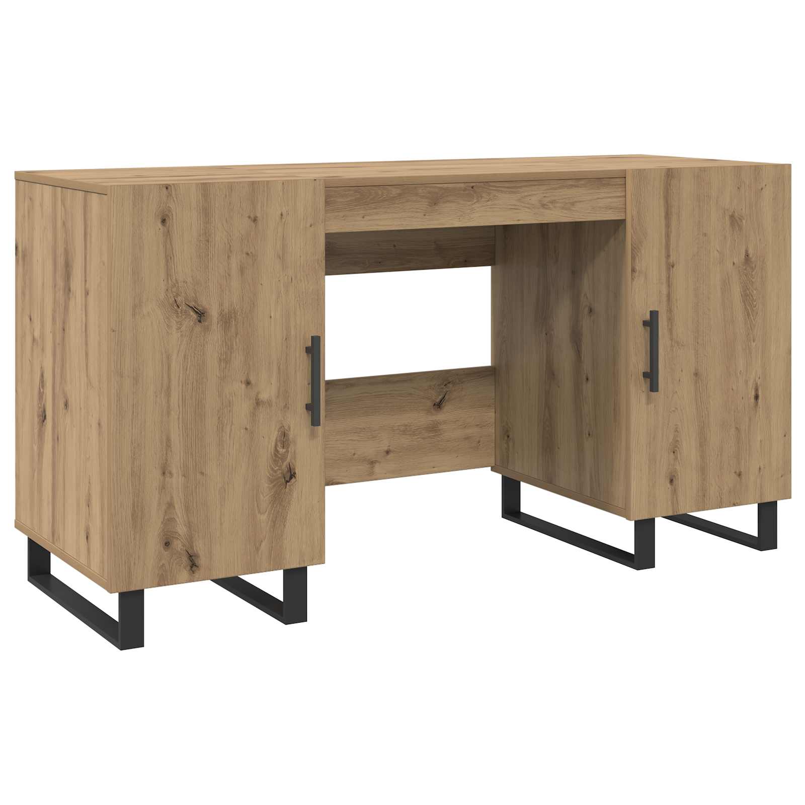 Stol s policom hrast artisan 140 x 50 x 75 cm Konstruirano drvo