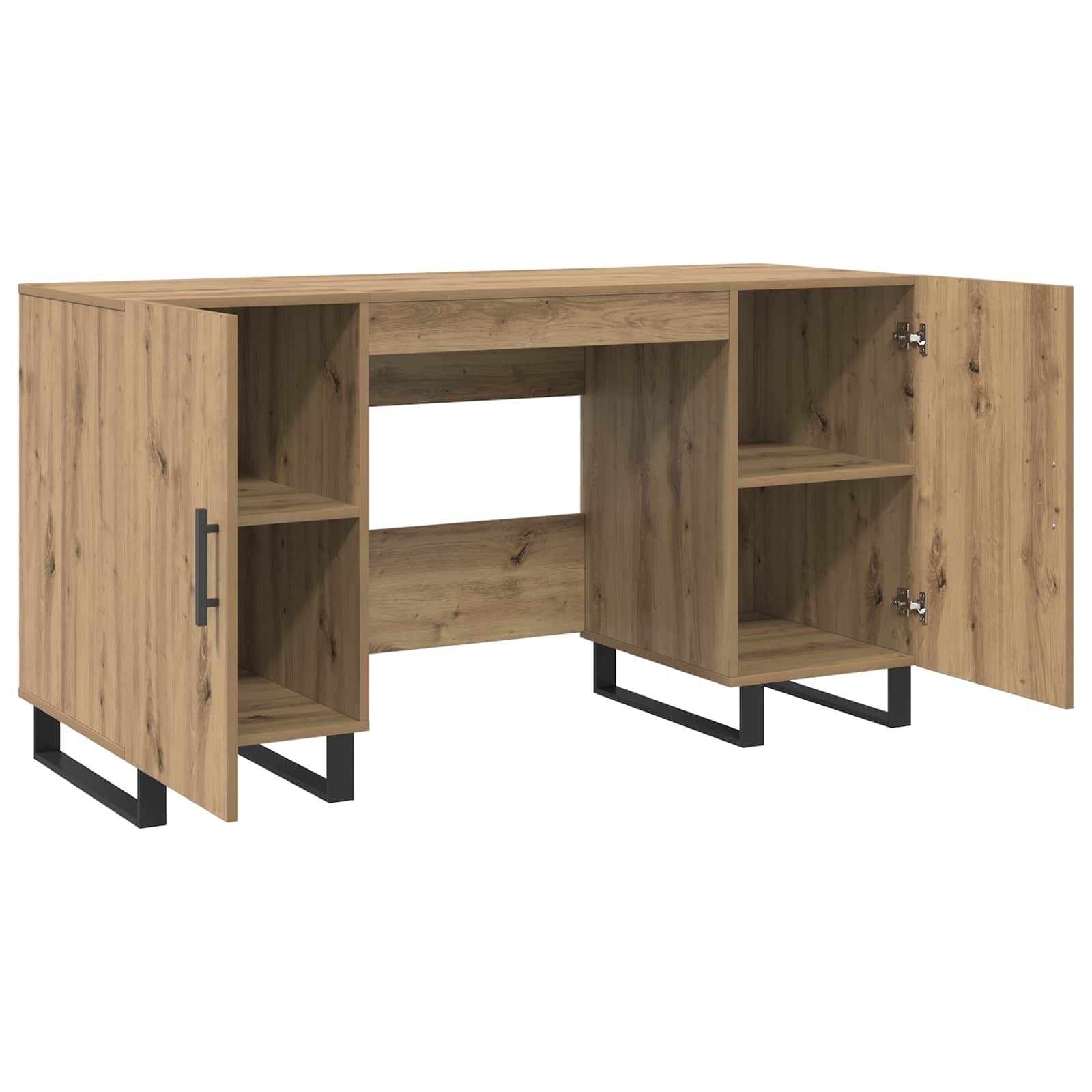 Stol s policom hrast artisan 140 x 50 x 75 cm Konstruirano drvo