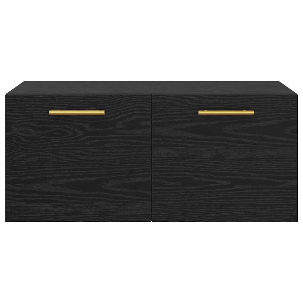 Ormar za Zid Crni hrast 80 x 36.5 x 35 cm Konstruirano drvo