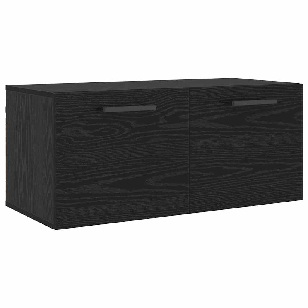 Ormar za Zid Crni hrast 80 x 36.5 x 35 cm Konstruirano drvo