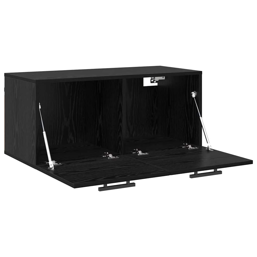 Ormar za Zid Crni hrast 80 x 36.5 x 35 cm Konstruirano drvo
