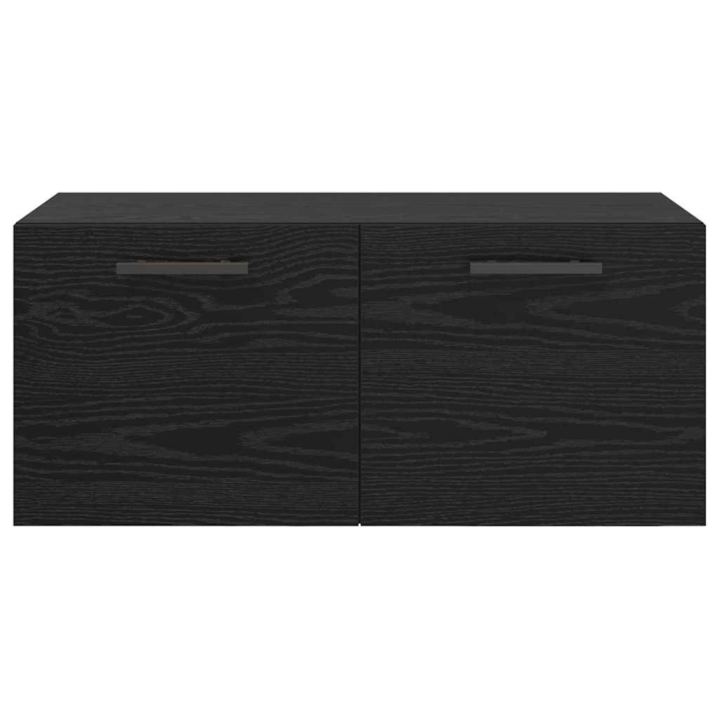 Ormar za Zid Crni hrast 80 x 36.5 x 35 cm Konstruirano drvo