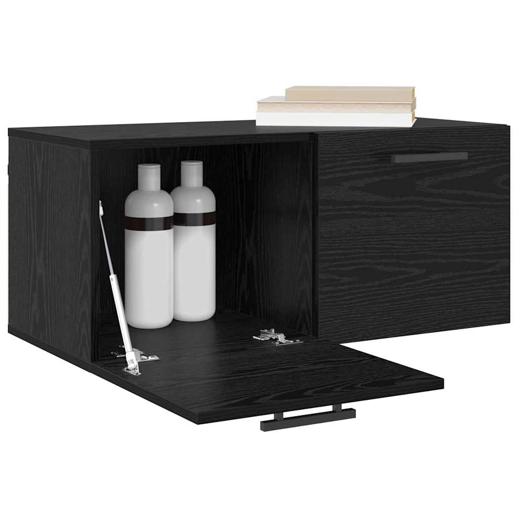 Ormar za Zid Crni hrast 80 x 36.5 x 35 cm Konstruirano drvo