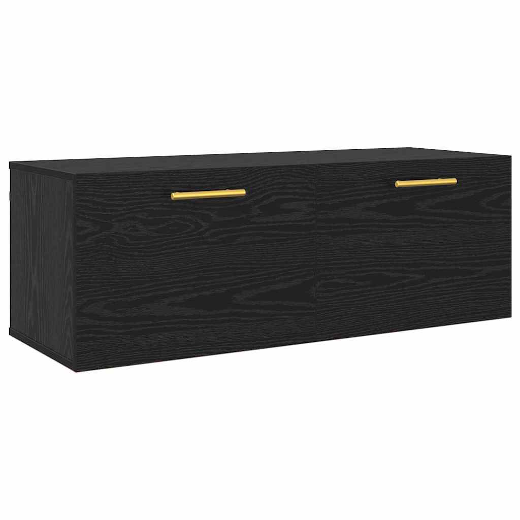 Ormar za Zid Crni hrast 100 x 36.5 x 35 cm Konstruirano drvo