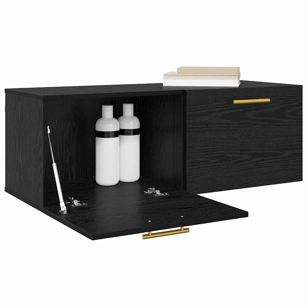 Ormar za Zid Crni hrast 100 x 36.5 x 35 cm Konstruirano drvo