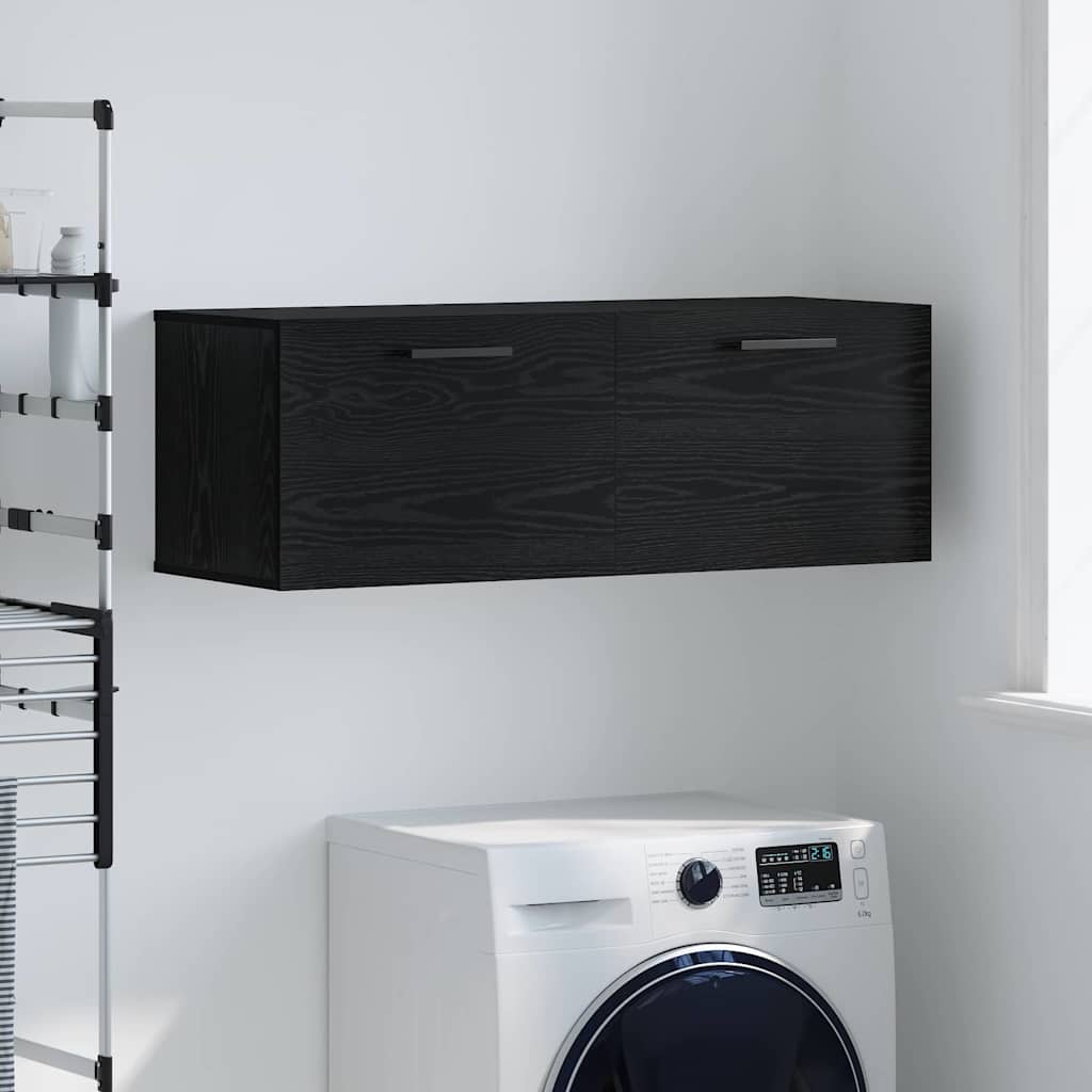 Ormar za Zid Crni hrast 100 x 36.5 x 35 cm Konstruirano drvo
