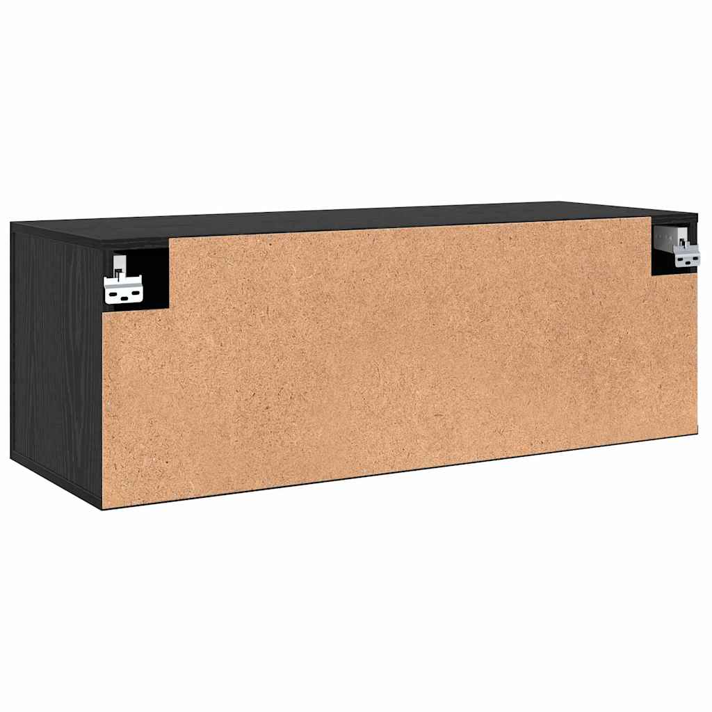 Ormar za Zid Crni hrast 100 x 36.5 x 35 cm Konstruirano drvo