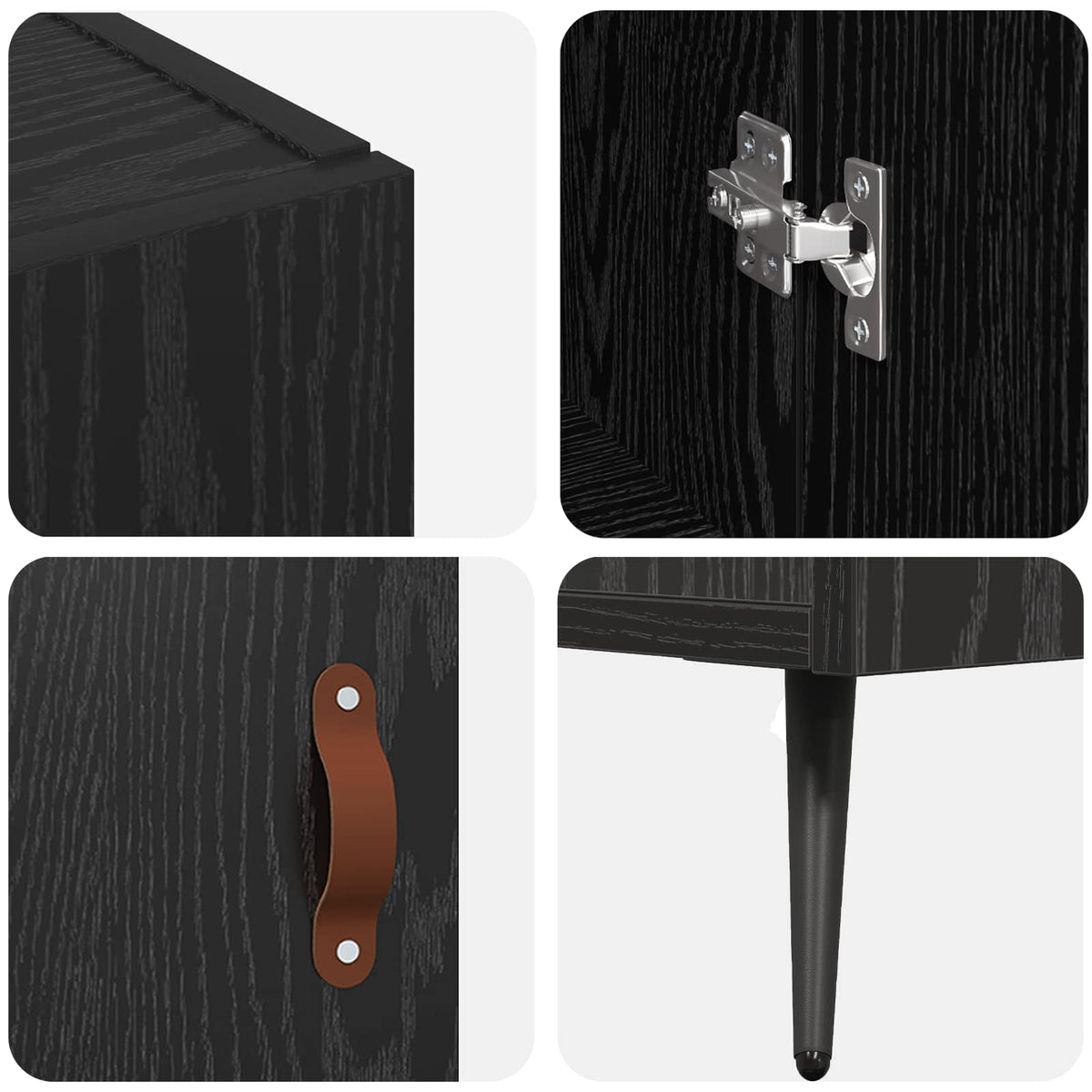 Kreveta Crni hrast 89,5 x 34 x 80 cm Konstruirano drvo