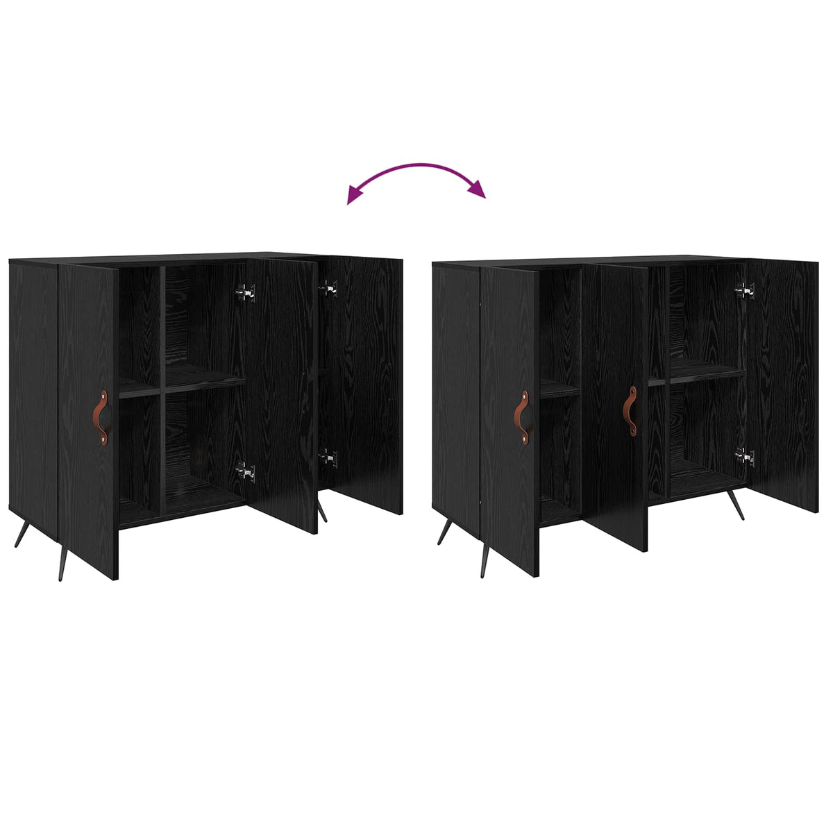 Kreveta Crni hrast 89,5 x 34 x 80 cm Konstruirano drvo