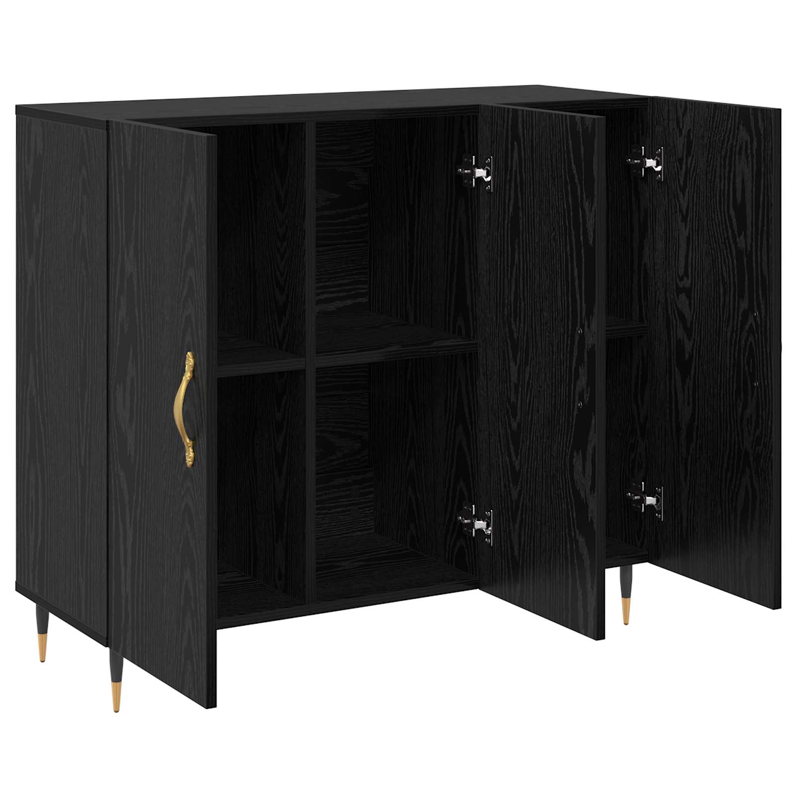 Kreveta Crni hrast 90 x 34 x 80 cm Konstruirano drvo