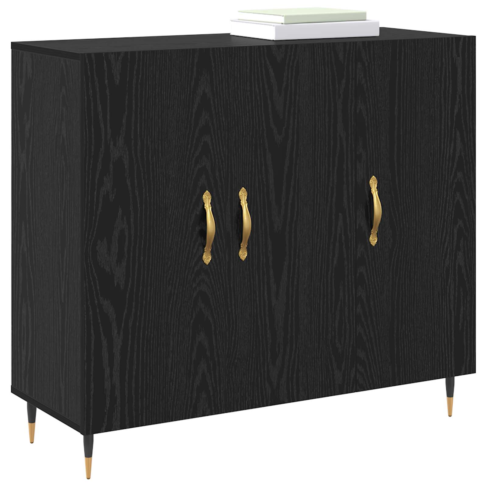 Kreveta Crni hrast 90 x 34 x 80 cm Konstruirano drvo