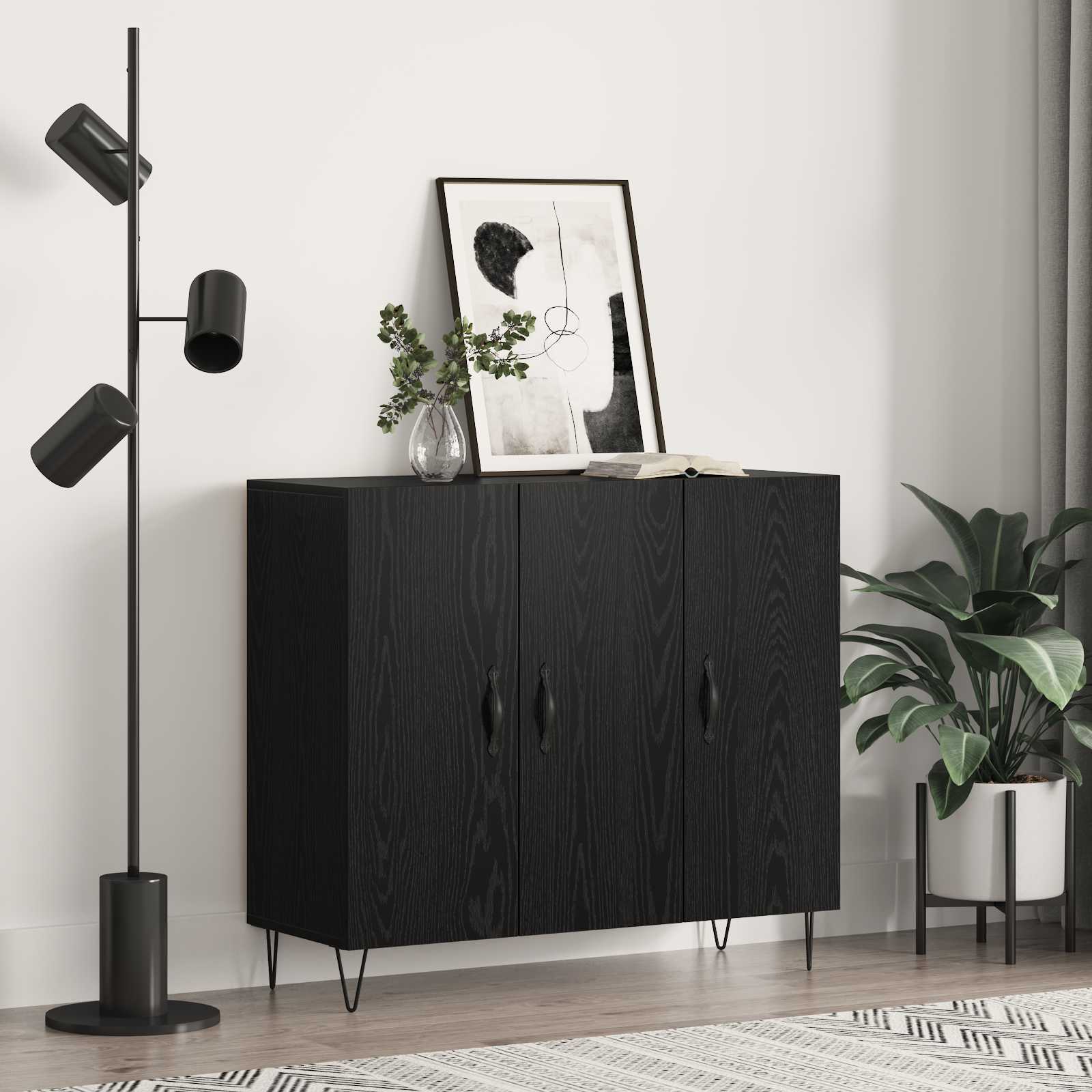 Kreveta Crni hrast 90 x 32,5 x 80 cm Konstruirano drvo