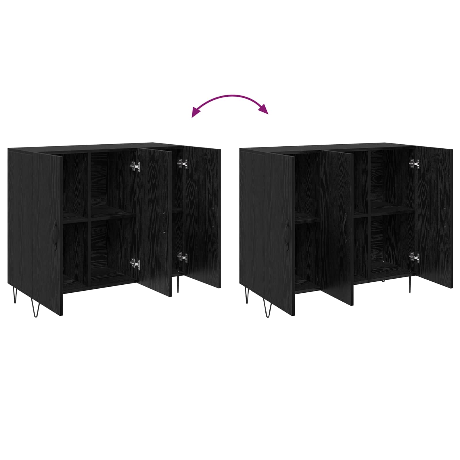 Kreveta Crni hrast 90 x 32,5 x 80 cm Konstruirano drvo