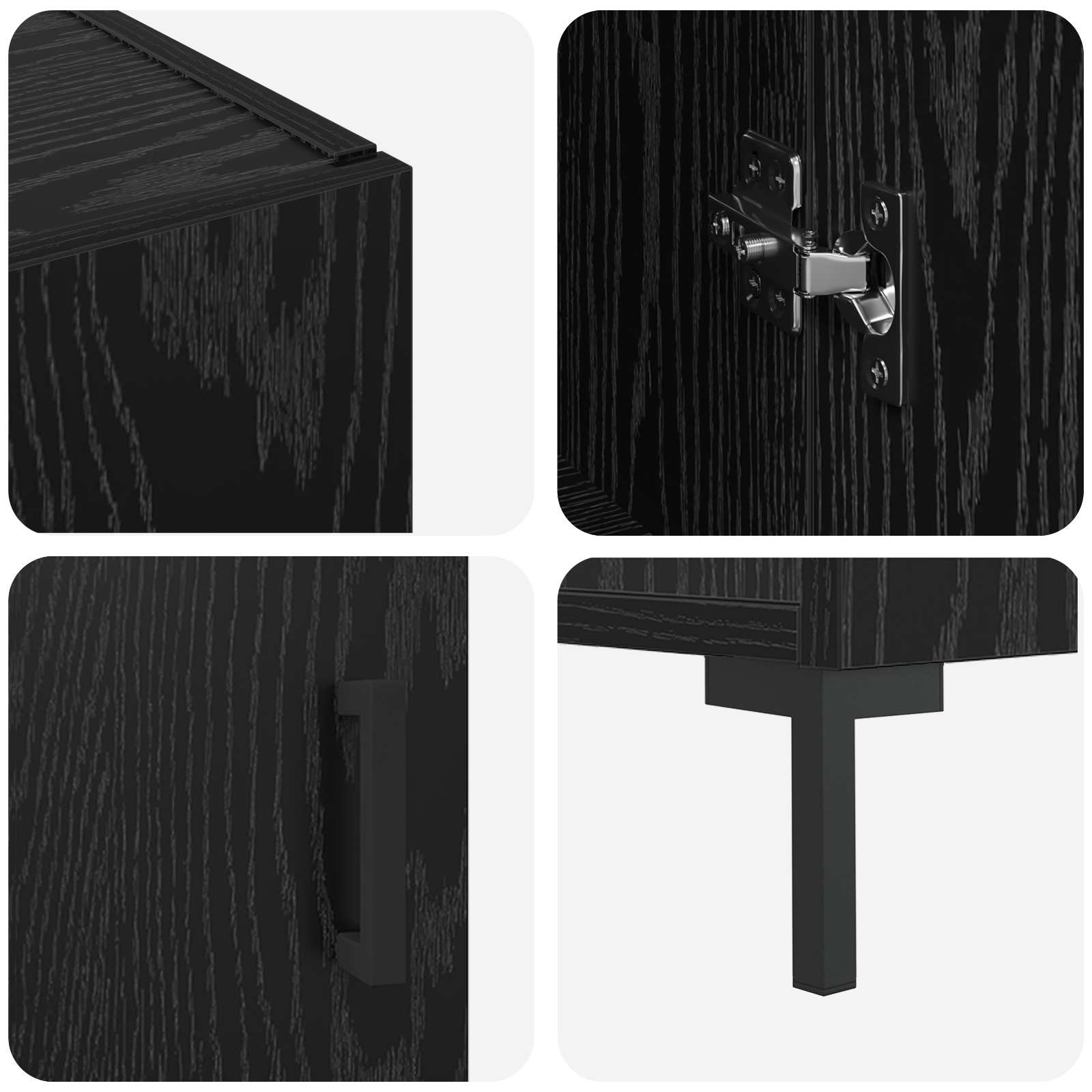 Kreveta Crni hrast 90 x 34 x 80 cm Konstruirano drvo