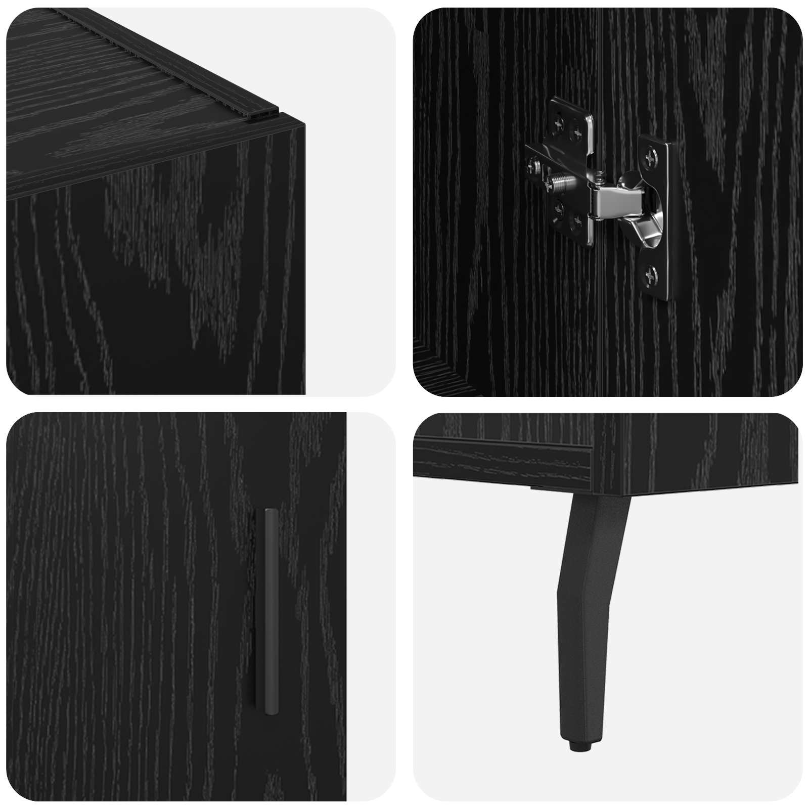 Kreveta Crni hrast 90 x 34 x 80 cm Konstruirano drvo