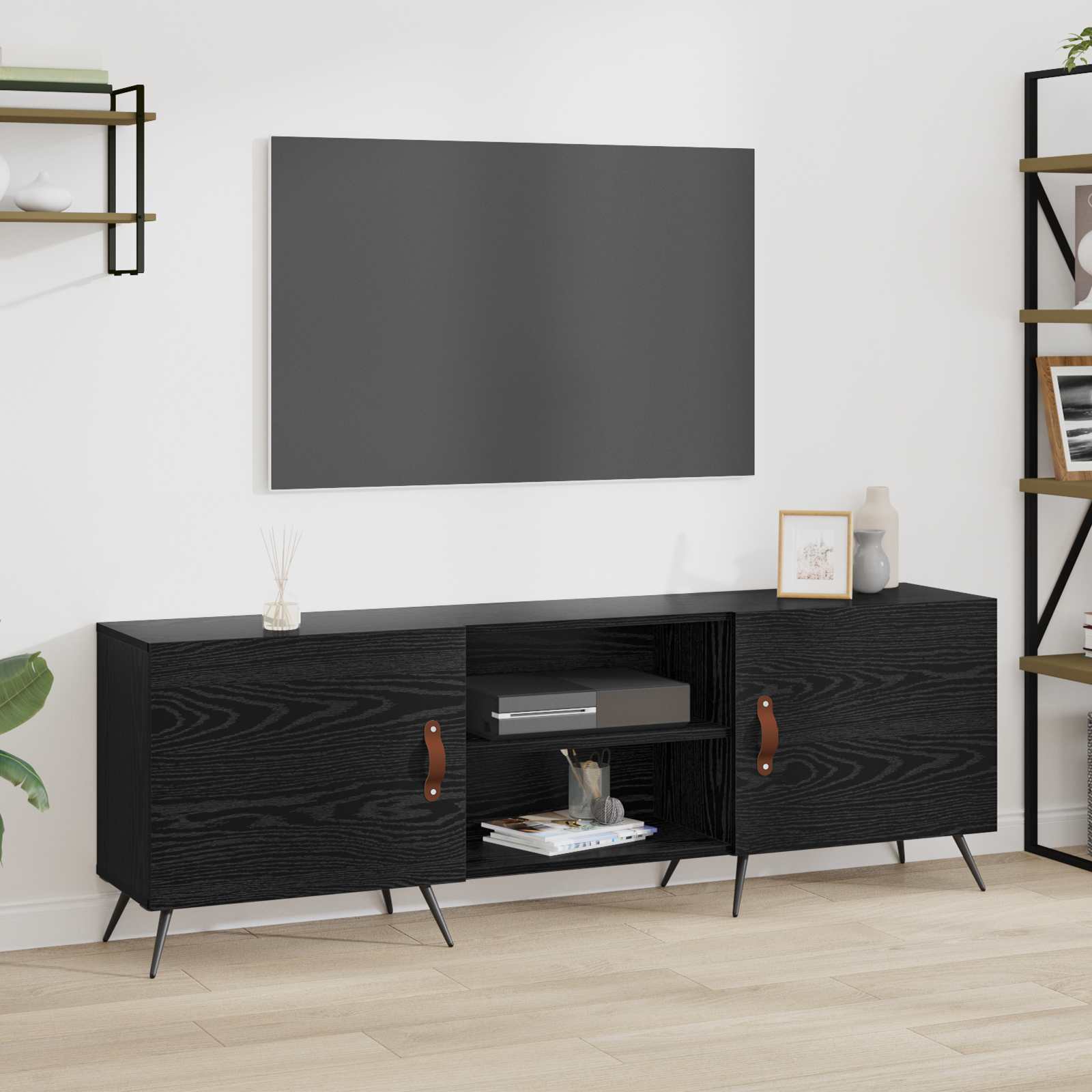 TV ormar Crni hrast 150 x 30 x 50 cm Konstruirano drvo