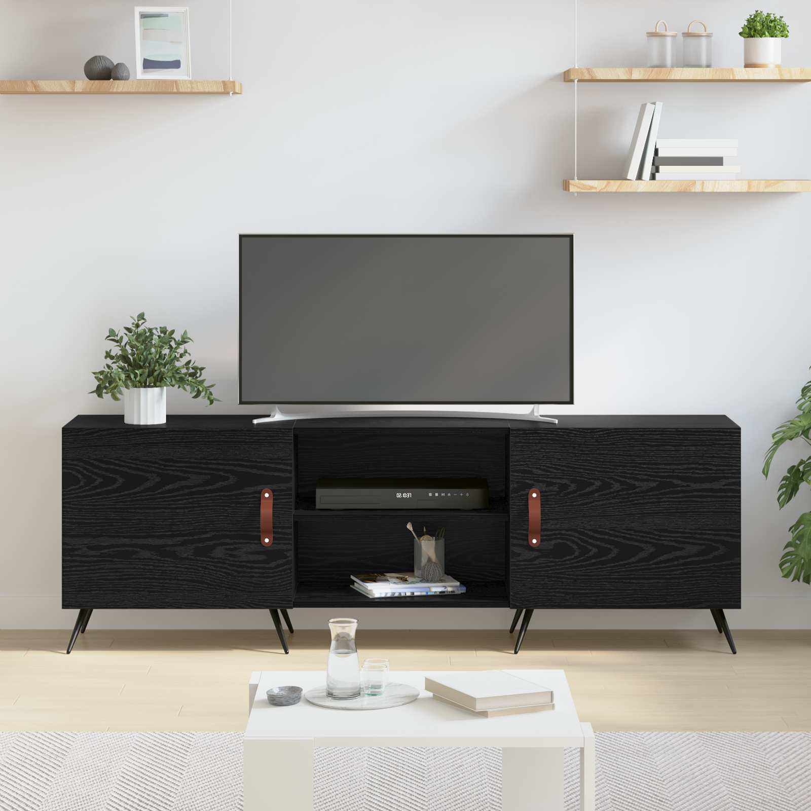 TV ormar Crni hrast 150 x 30 x 50 cm Konstruirano drvo