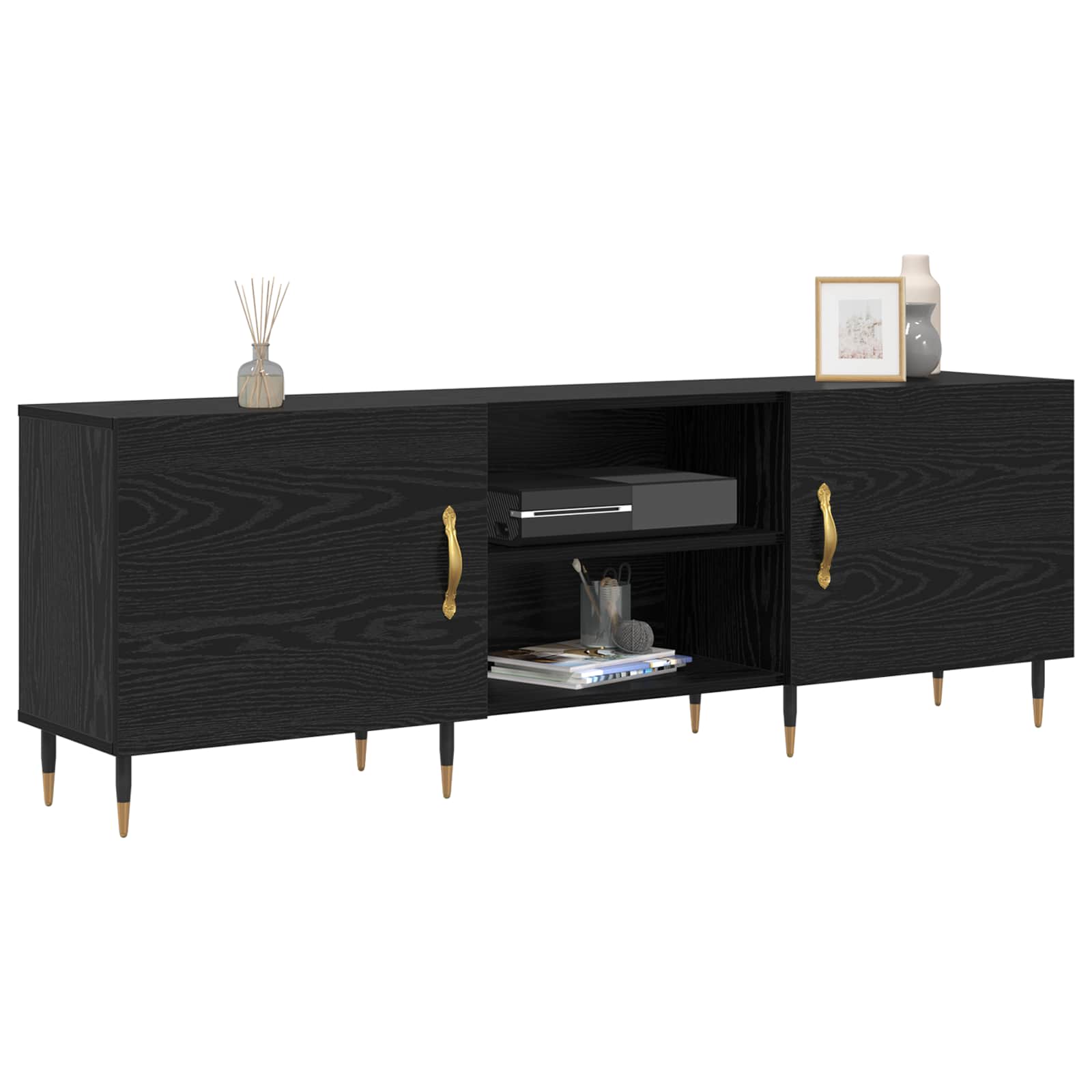 TV ormar Crni hrast 150 x 30 x 50 cm Konstruirano drvo
