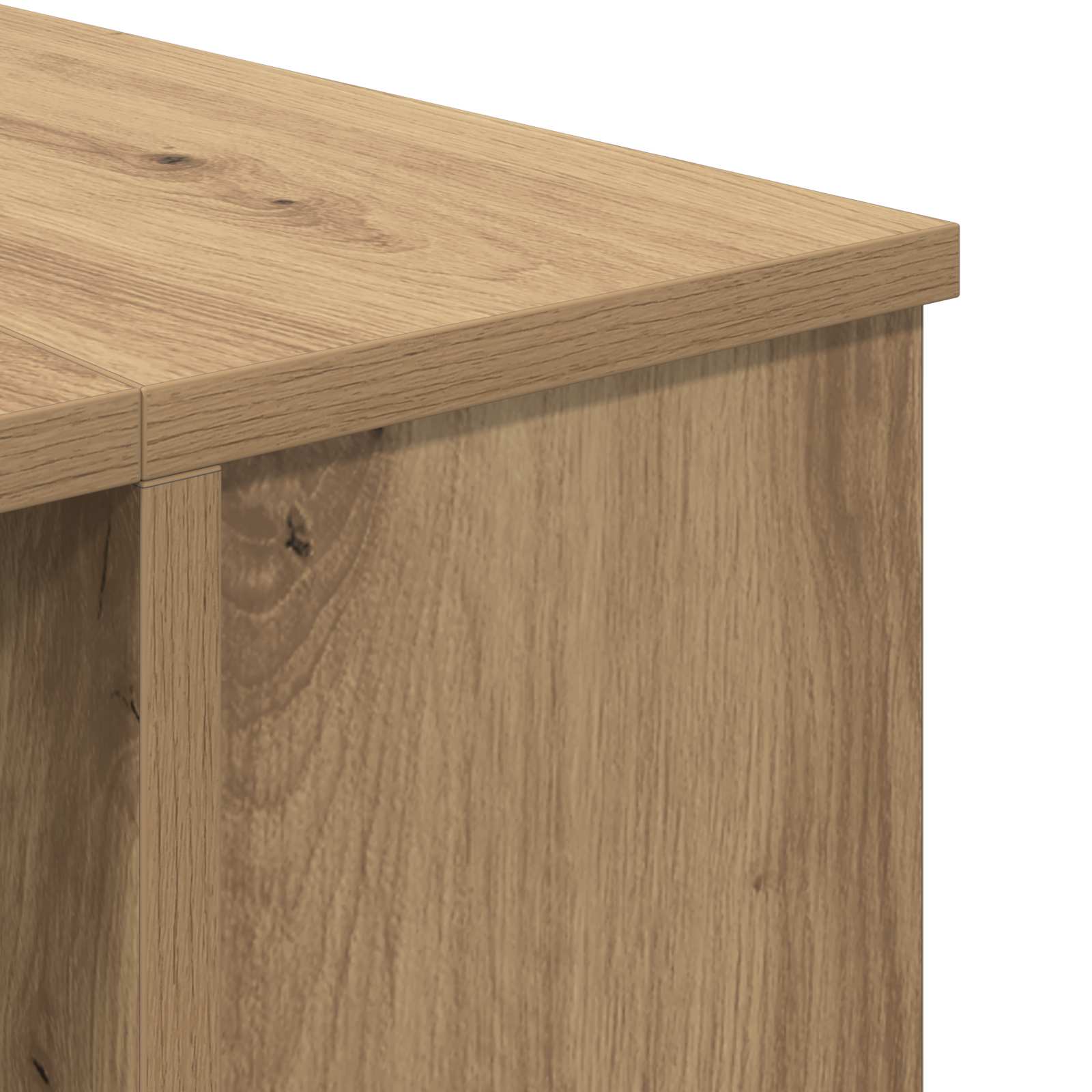 Stol s policom hrast artisan 140 x 50 x 75 cm Konstruirano drvo