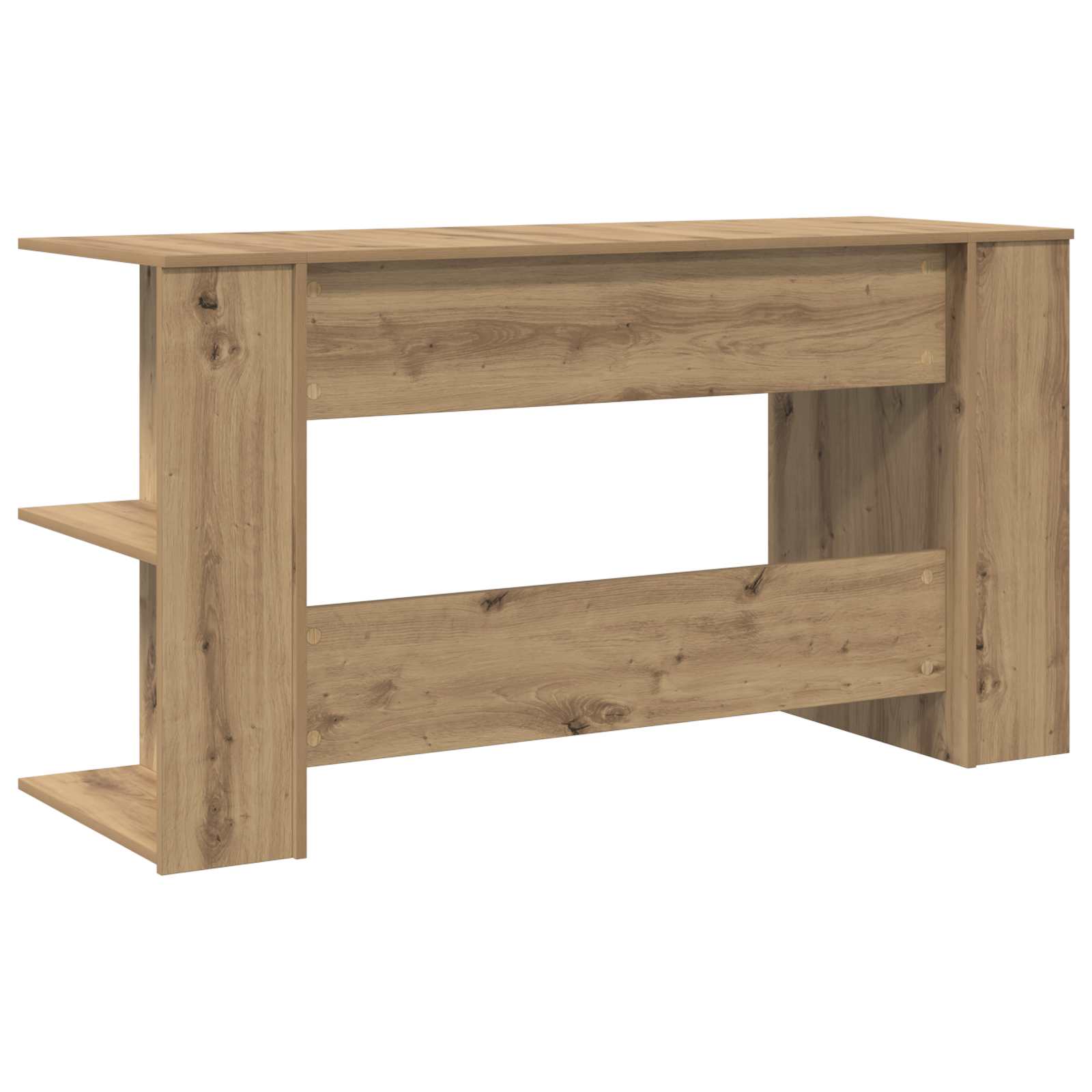 Stol s policom hrast artisan 140 x 50 x 75 cm Konstruirano drvo