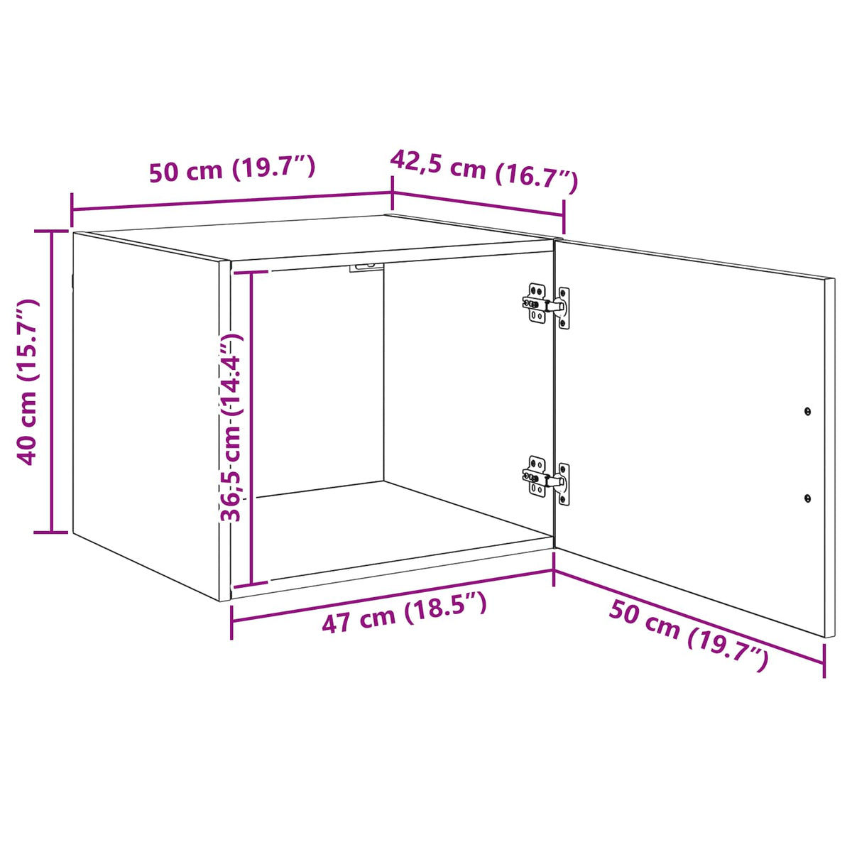 Ormar za Zid Staro drvo 50 x 42.5 x 40 cm Konstruirano drvo