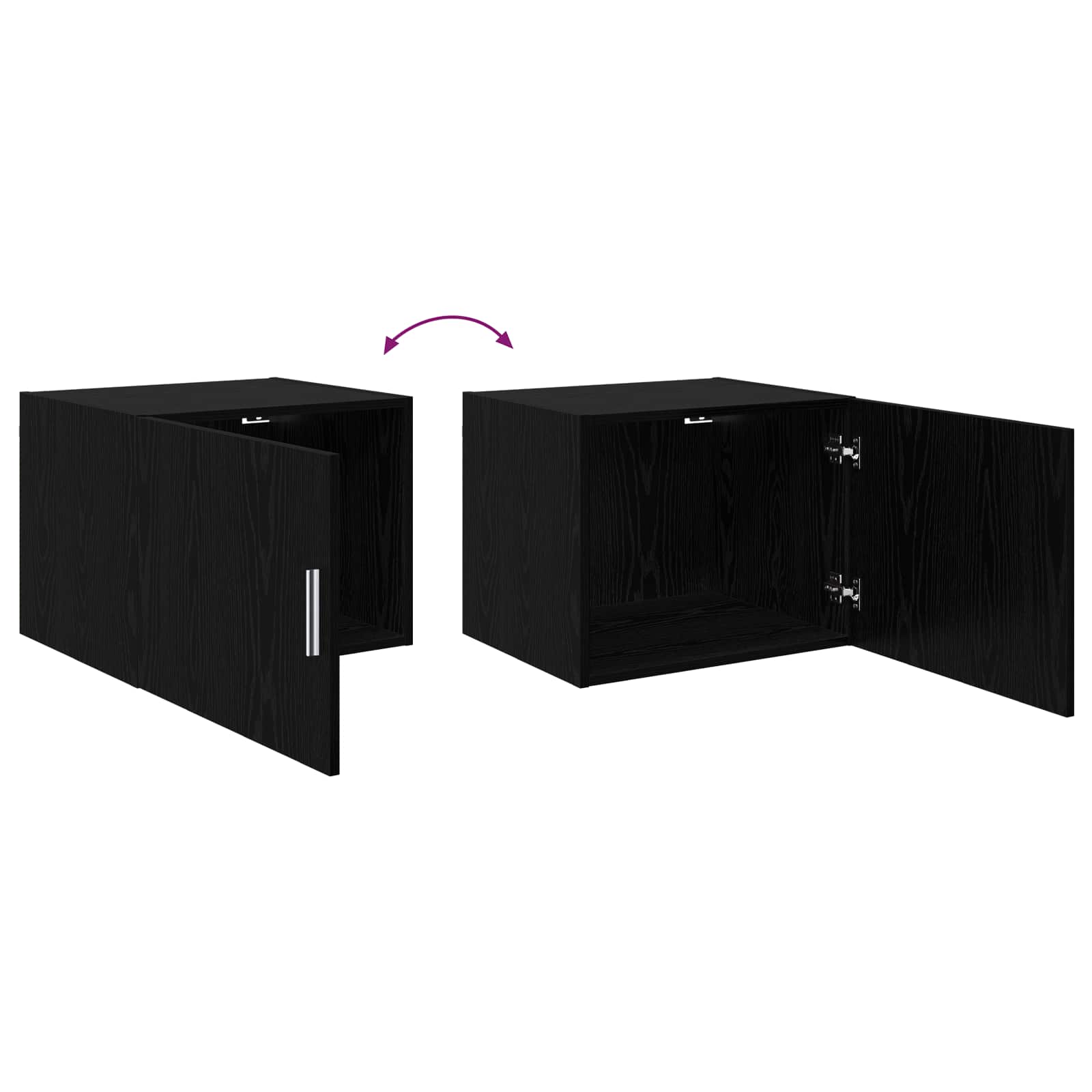 Ormar za Zid Crni hrast 50 x 42.5 x 40 cm Konstruirano drvo
