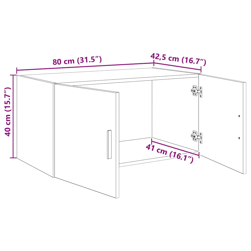 Ormar za Zid Staro drvo 80 x 42.5 x 40 cm Konstruirano drvo