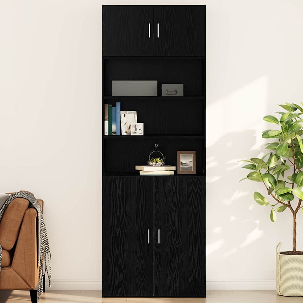 Ormar za Zid Crni hrast 80 x 42.5 x 40 cm Konstruirano drvo