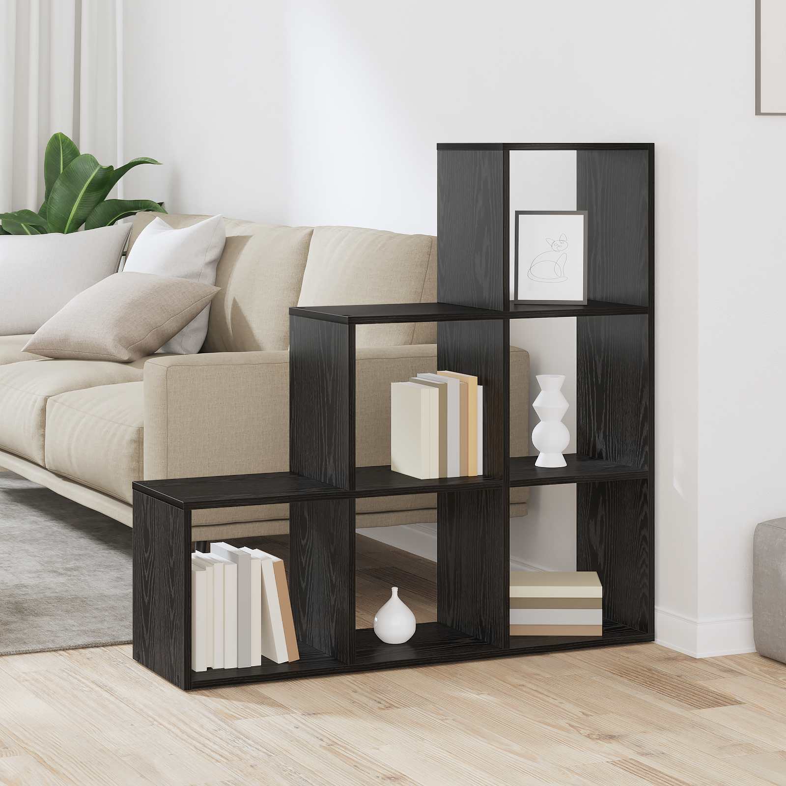 Prekidač za sobu Knjiga Crni hrast 99 x 29 x 99 cm