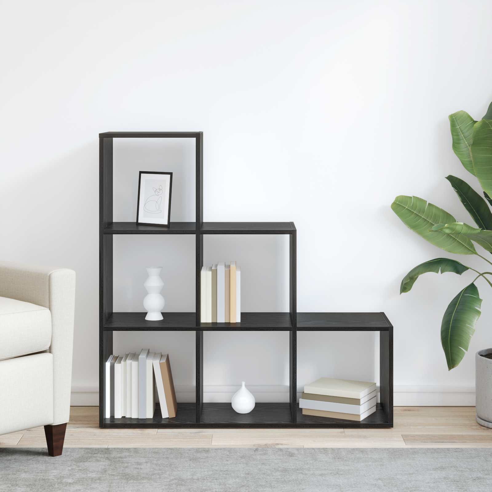 Prekidač za sobu Knjiga Crni hrast 99 x 29 x 99 cm