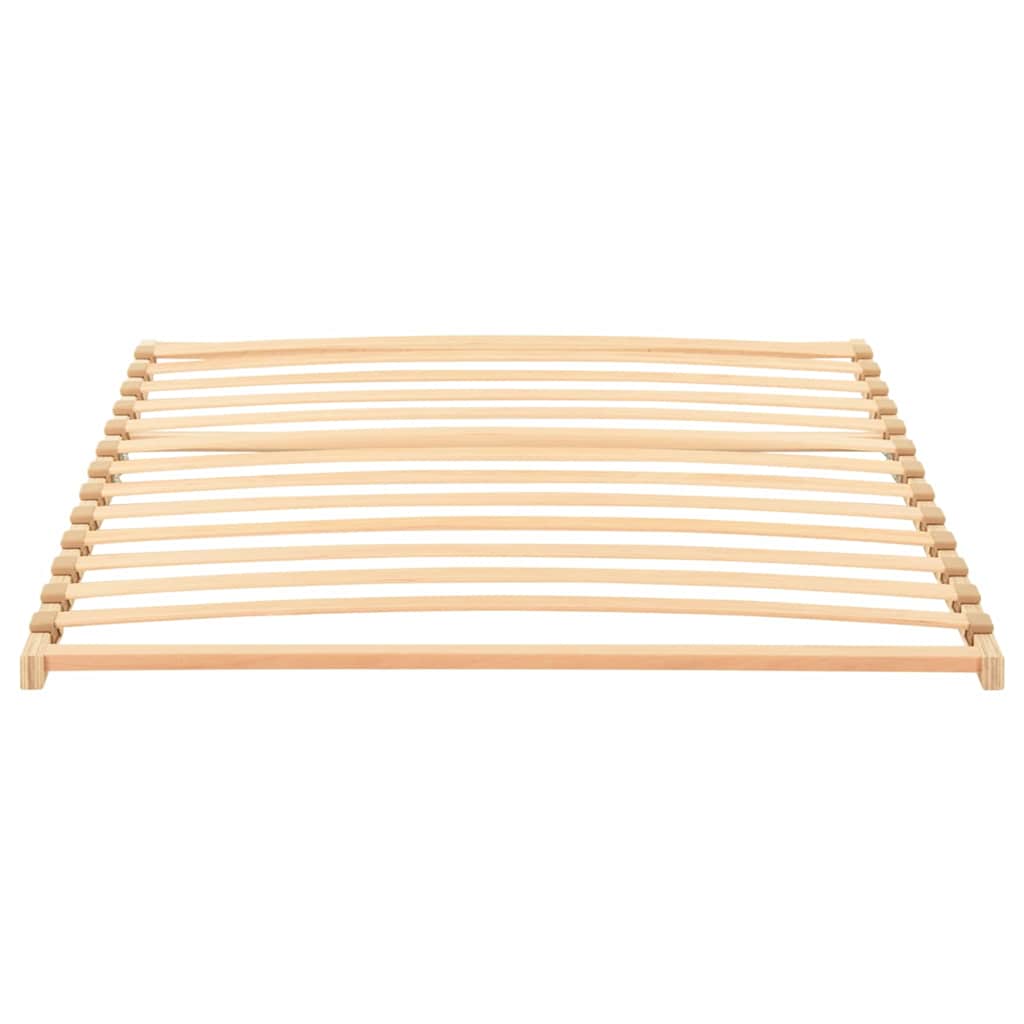 Ležaj s letvicama Smeđa 120 x 190 cm Čvrsto drvo bukve