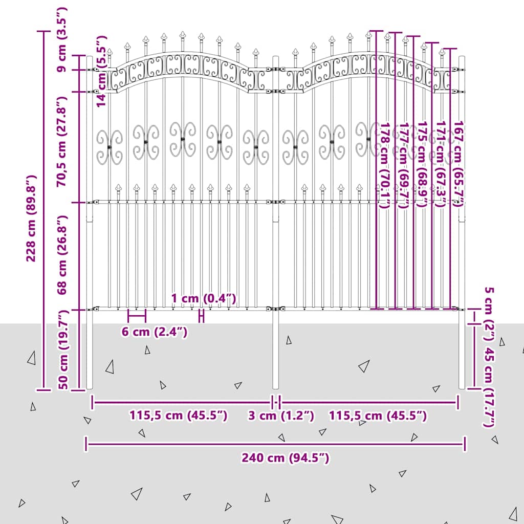 Vrtna Ograda KAMPEN 240 x 228 cm Mesh Bijelo