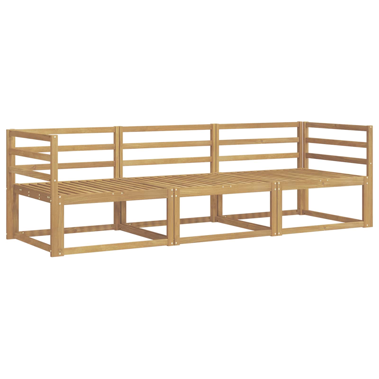 Set vanjskih sofa 3 pcs Bijela 245,5 x 83 x 73 cm