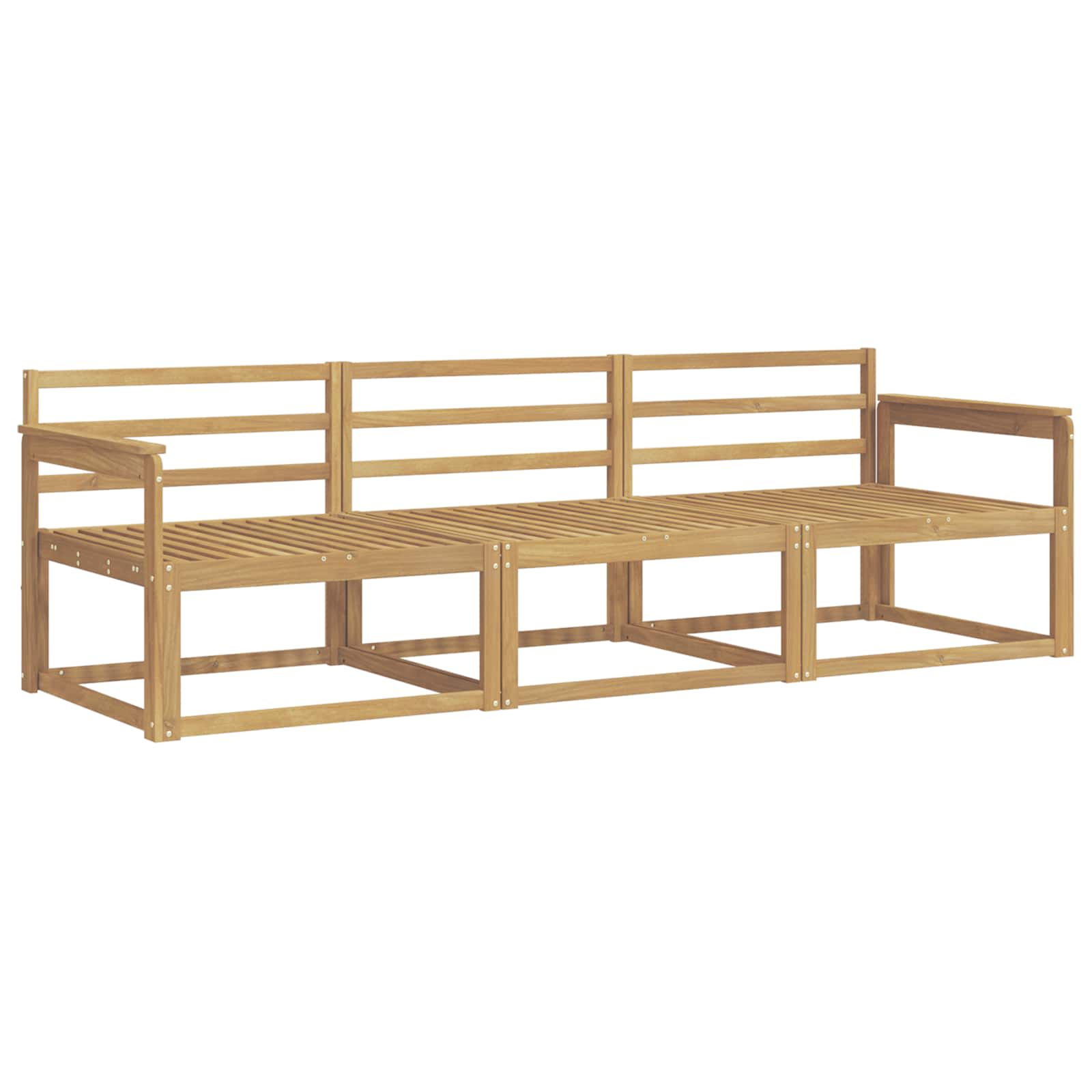Set vanjskih sofa 3 pcs Bijela 249,5 x 83 x 73 cm