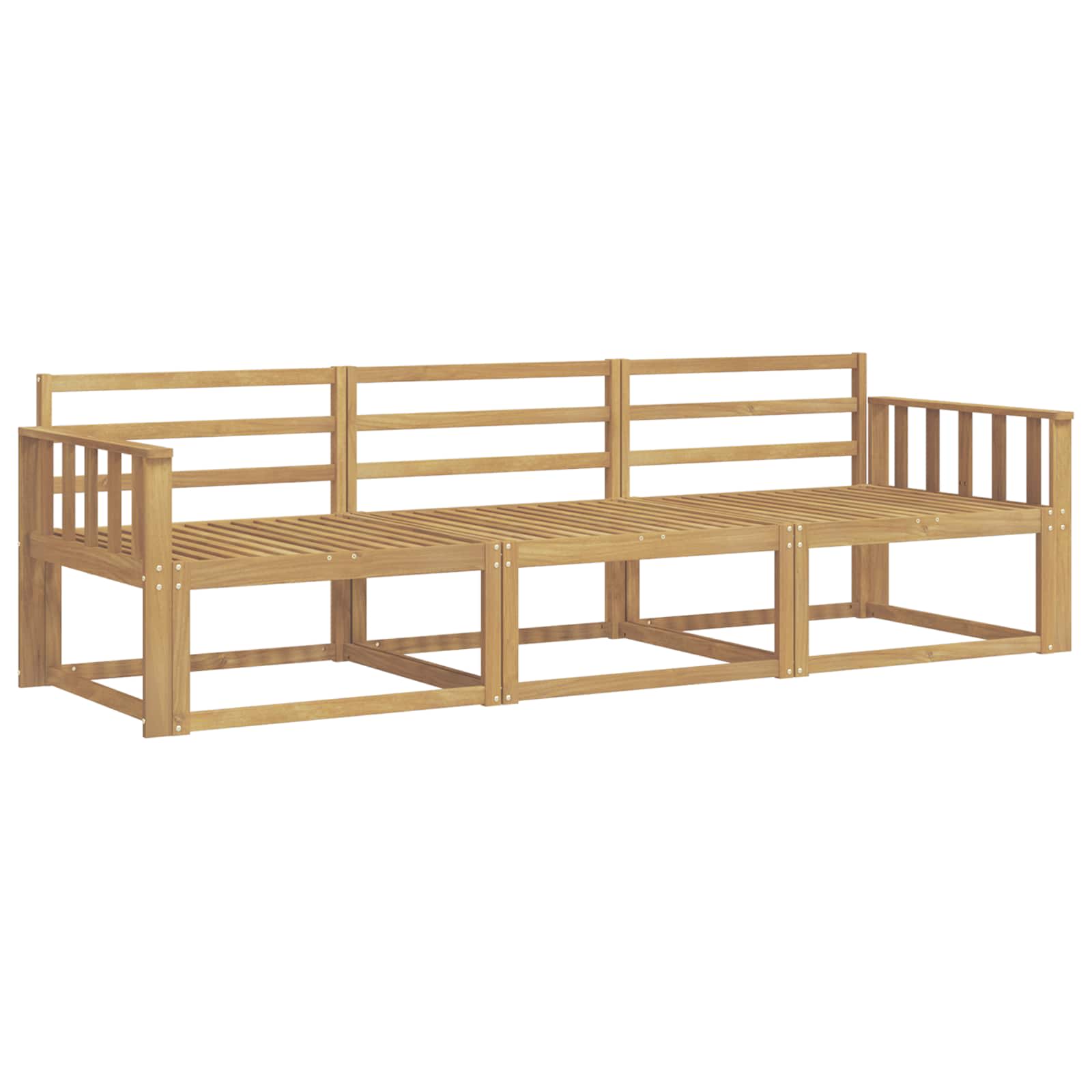 Set vanjskih sofa 3 pcs Bijela 249,5 x 83 x 73 cm