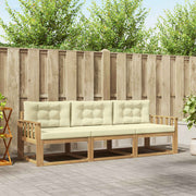 Set vanjskih sofa s jastukom 3 pcs Bijela i krem Poliester