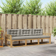 Set vanjskih sofa 3 pcs Bijela i svjetlosiva Poliester