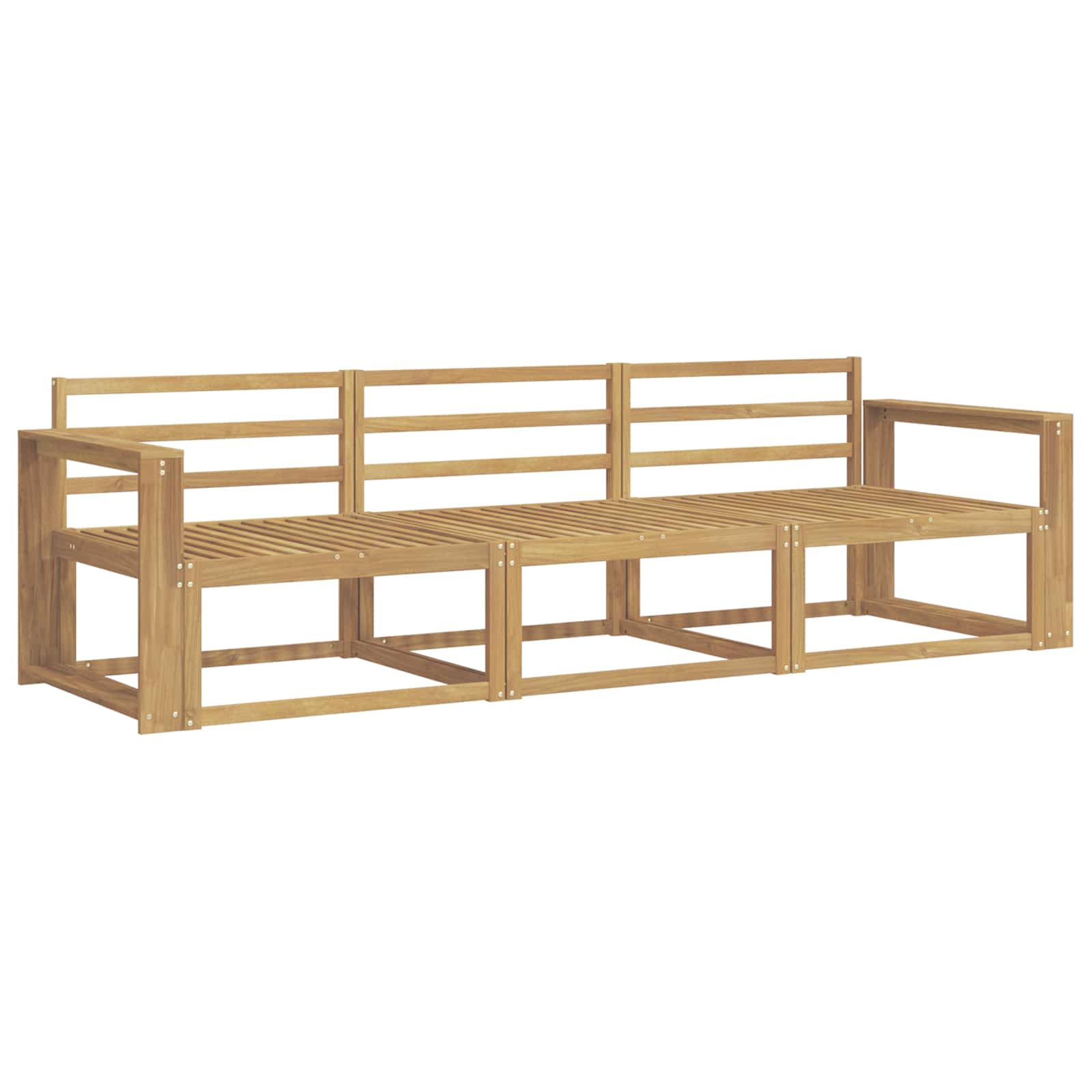 Set vanjskih sofa 3 pcs Bijela 257,5 x 83 x 73 cm