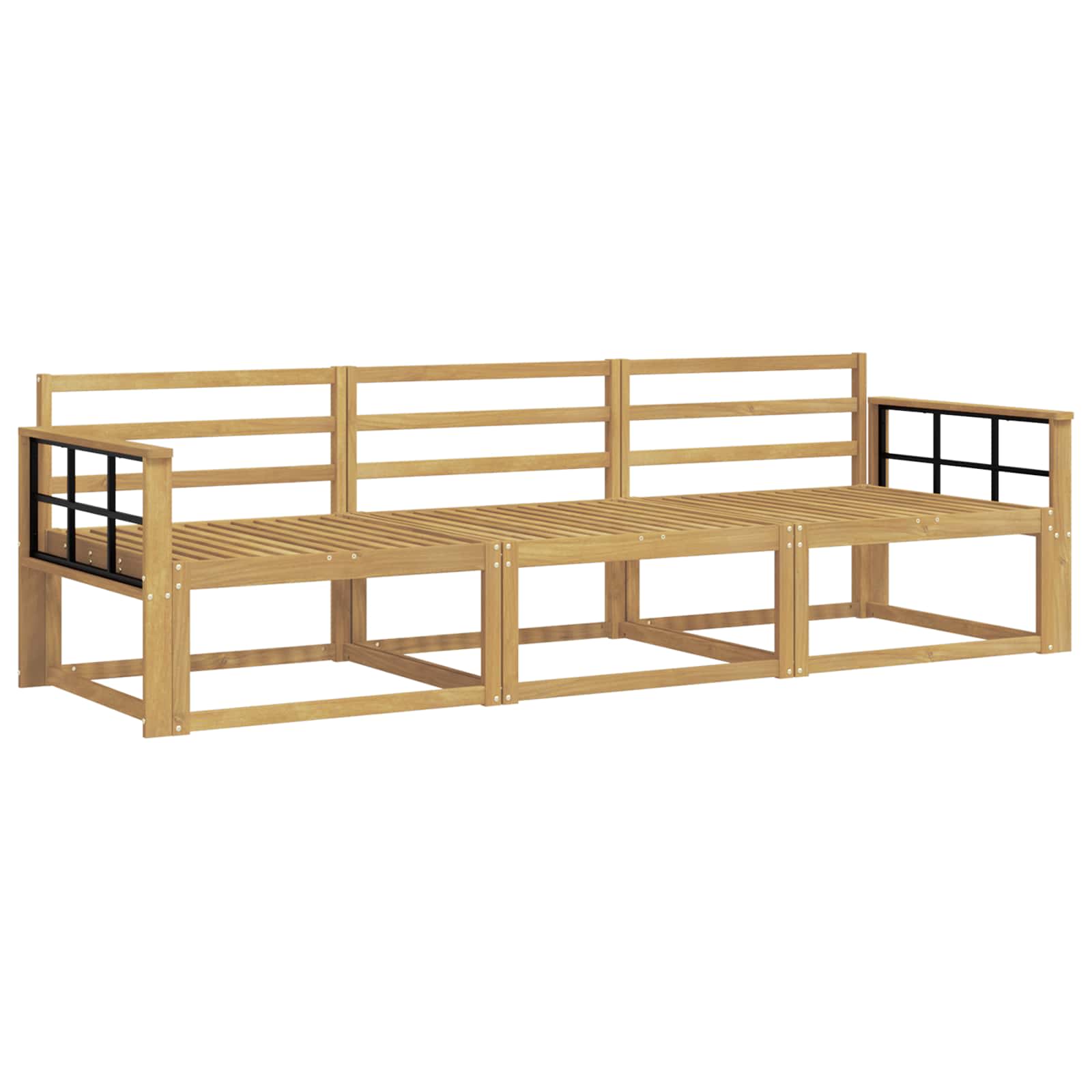 Set vanjskih sofa 3 pcs Bijela 249,5 x 83 x 73 cm