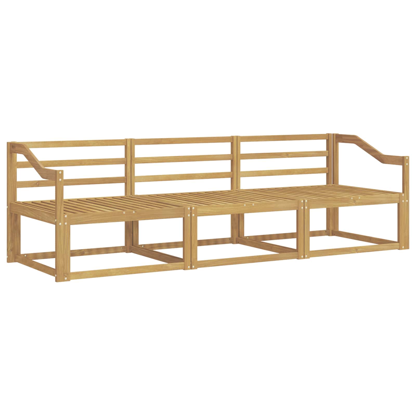 Set vanjskih sofa 3 pcs Bijela 245,5 x 83 x 73 cm