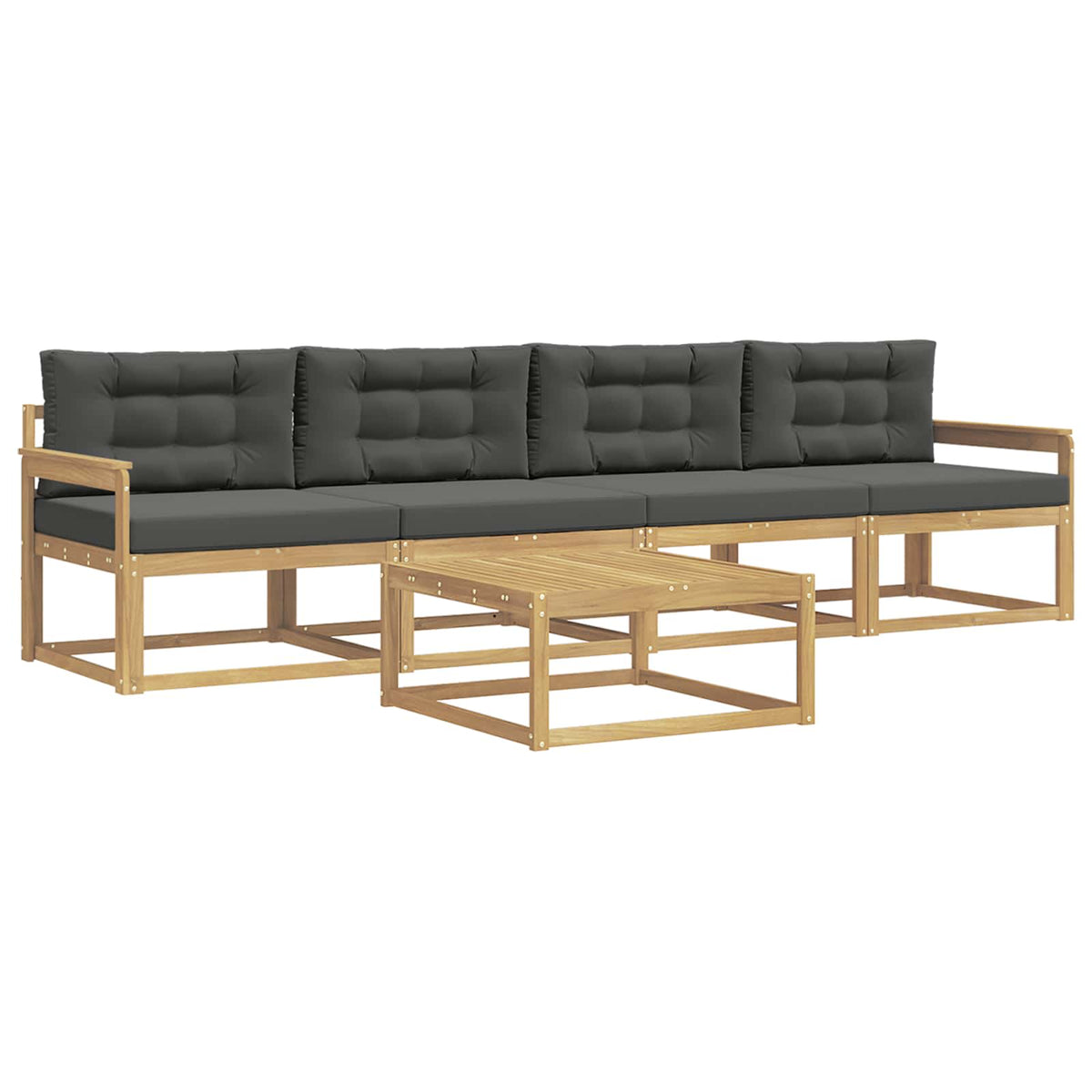 Set vanjskih sofa s jastukom 4 pcs Bijela i antracit