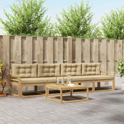 Set vanjskih sofa 4 kom. Bijela i bež