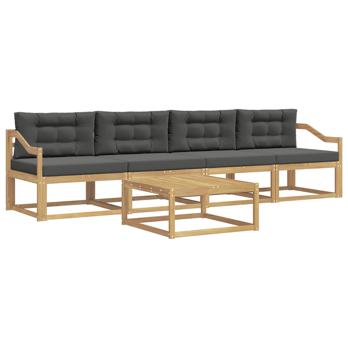 Set vanjskih sofa s jastukom 4 pcs Bijela i antracit