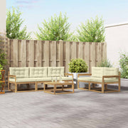 Set vanjskih sofa s jastukom 6 pcs Bijela i krem