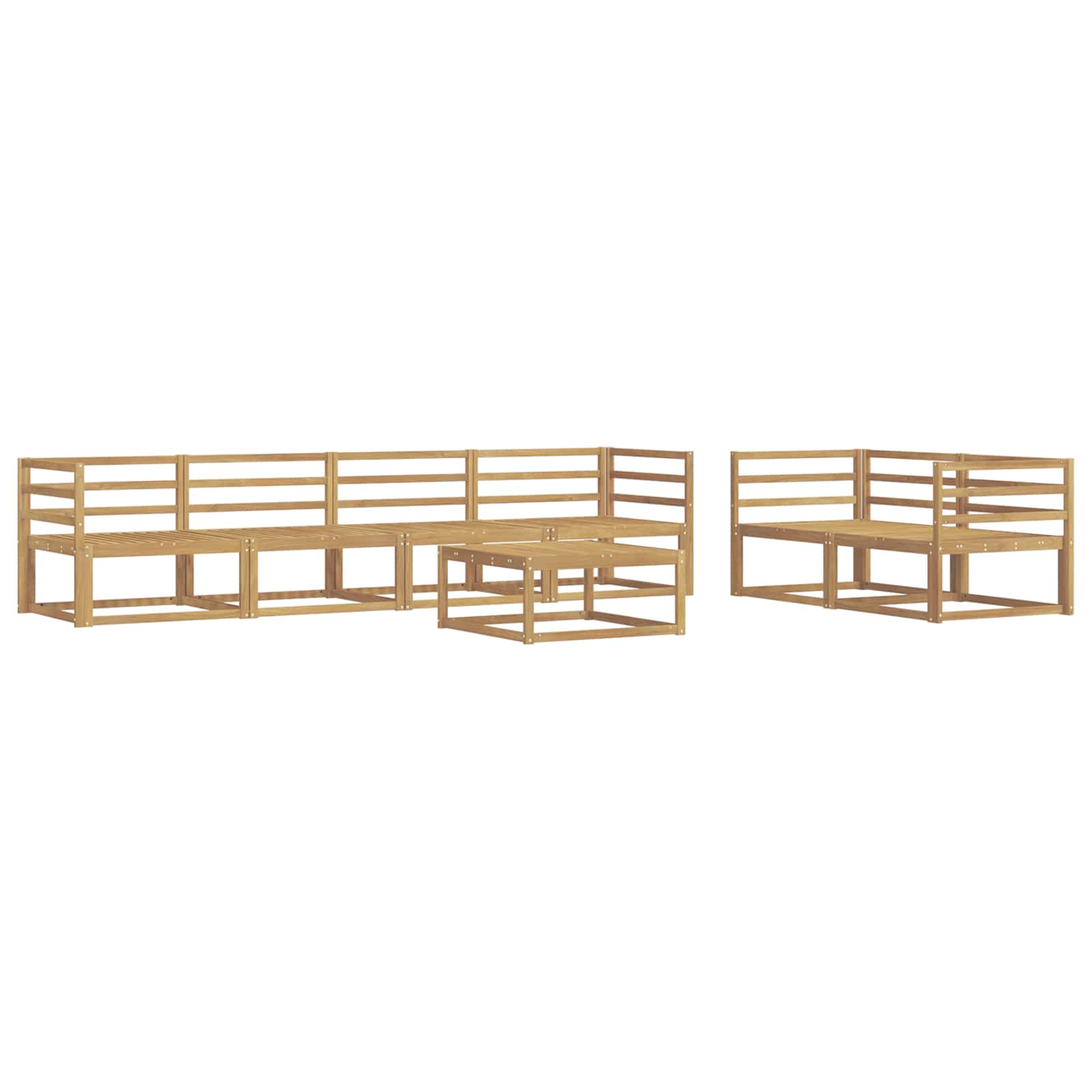 Set vanjskih sofa 7 pcs Bijela