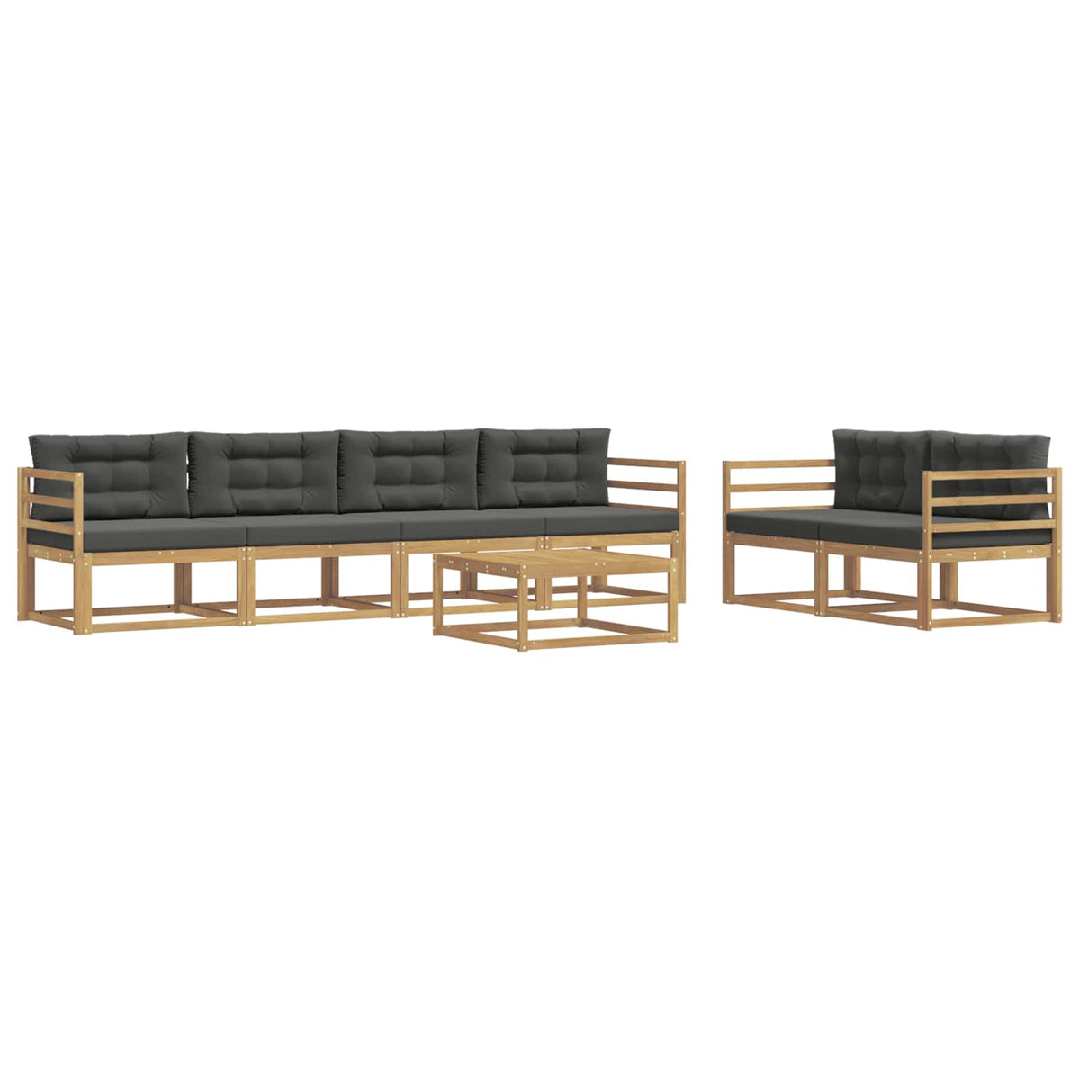 Set vanjskih sofa 6 kom. Bijela i antracit