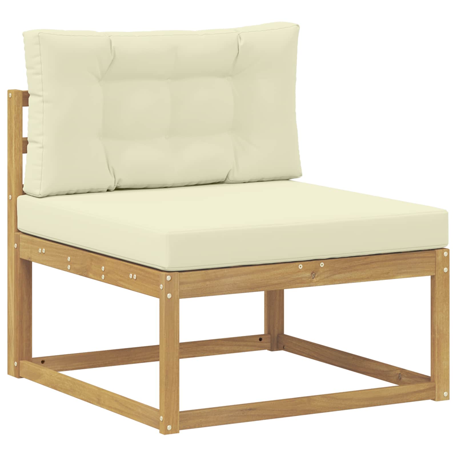 Set vanjskih sofa s jastukom 6 pcs Bijela i krem