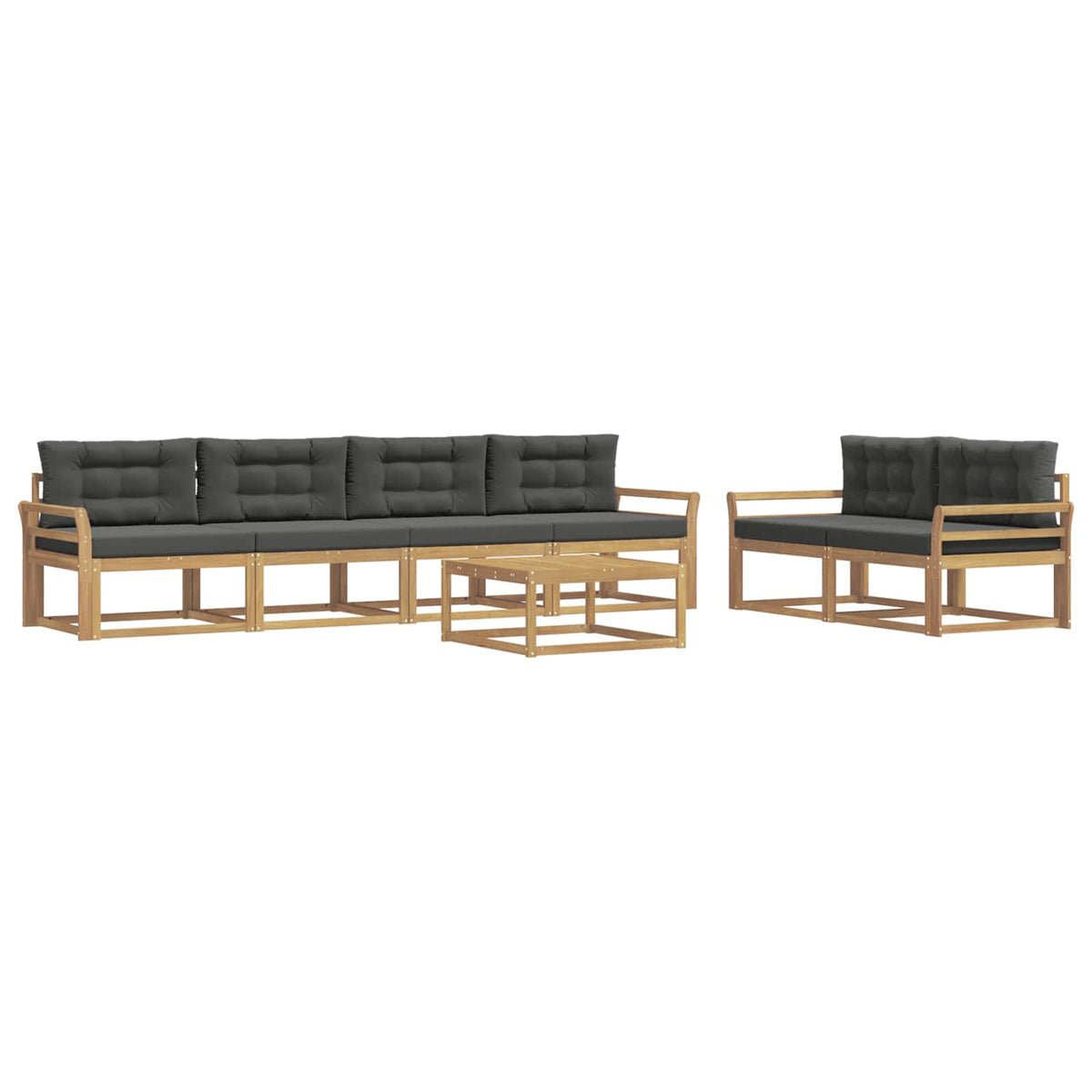 Set vanjskih sofa 6 kom. Bijela i antracit