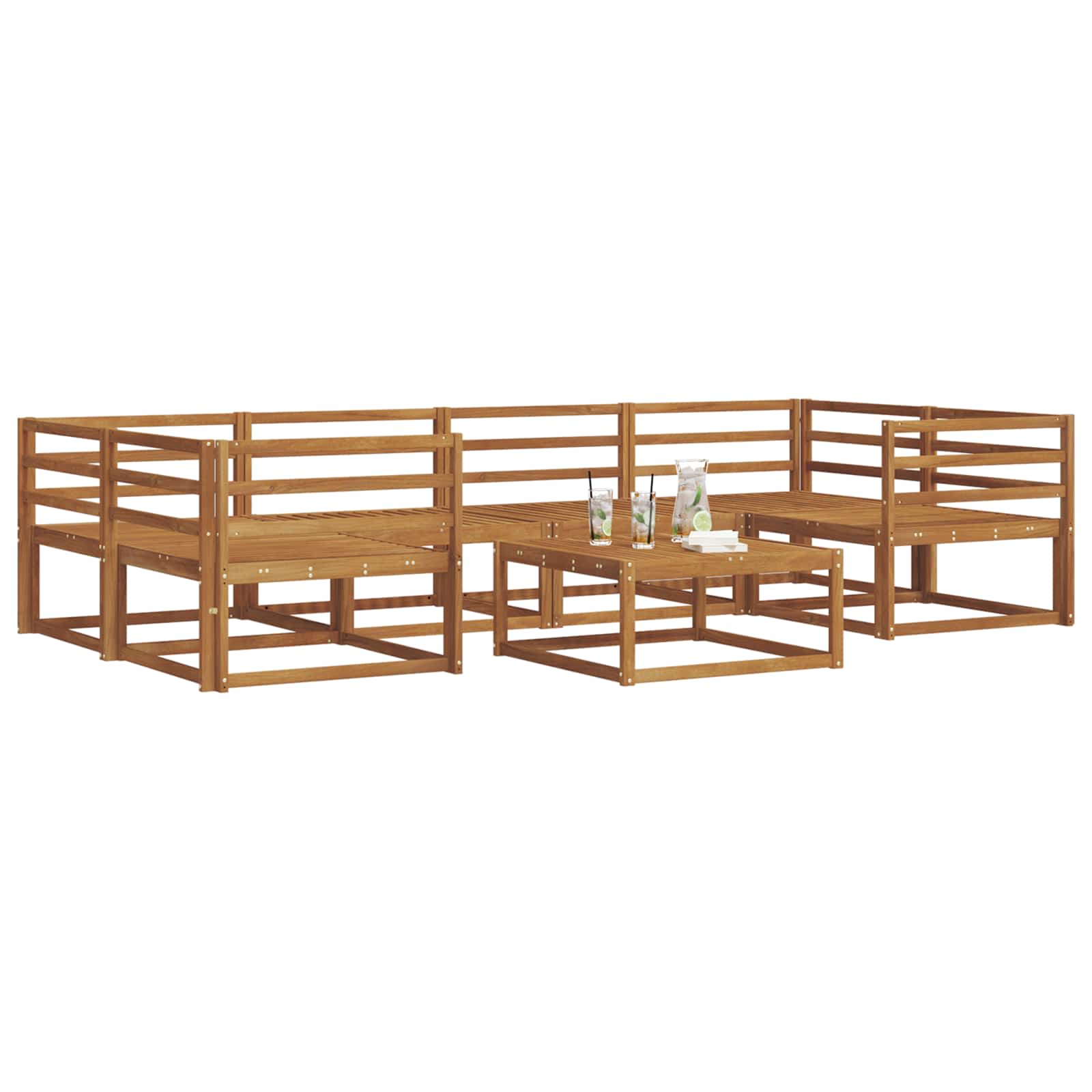 Set vanjskih sofa 7 pcs Bijela