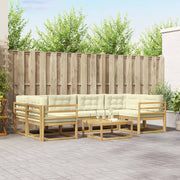 Set vanjskih sofa s jastukom 5 pcs Bijela i krem